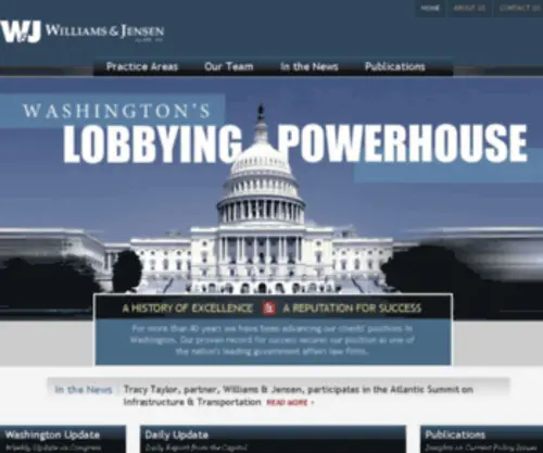 Williamsandjensen.com(Five decades of law & lobbying experience) Screenshot