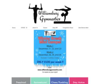 Williamsburggymnastics.com(Williamsburg Gymnastics) Screenshot