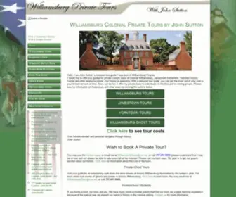 Williamsburgprivatetours.com(John Williamsburg Private Colonial Tours) Screenshot