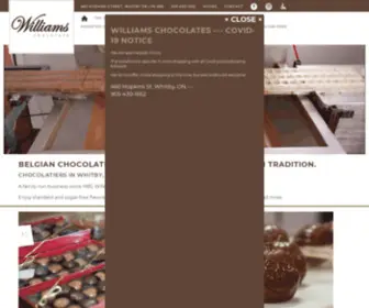 Williamschocolate.com(Williams Chocolate Factory) Screenshot