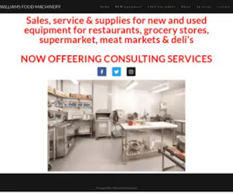 Williamsfoodmachinery.com(Sales service new and used equipment for grocery store equipment supermarket equipment deli equipment restaurant equipment scales meat saws display cases bakery equipment refrigeration grinders prep units sinks stainless tables va) Screenshot