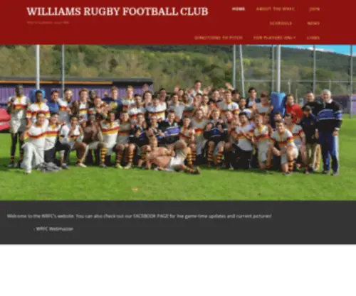 Williamsrugby.com('Nihil in moderato' since 1959) Screenshot