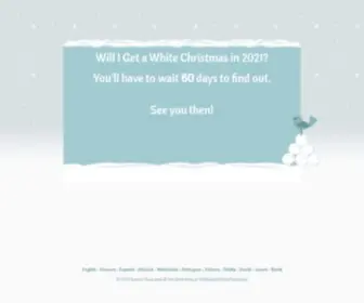 Willigetawhitechristmas.com(Will I get a White Christmas in 2021) Screenshot