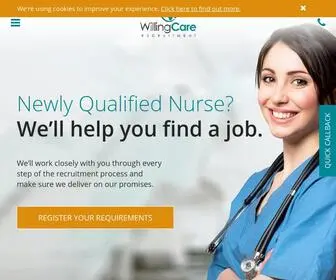 Willingcare.co.uk(Specialist Healthcare Recruitment) Screenshot