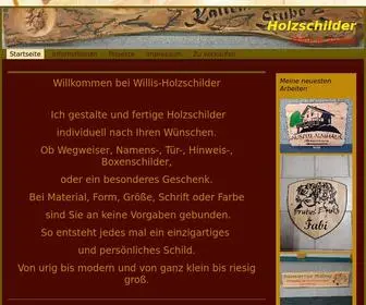 Willis-Holzschilder.com(Willis-Holzschilder, Holzschilder,Holzschild,CNC,Laser,Gravieren, Gefräst,Sperrholz,Wegweiser,Baumscheibe) Screenshot