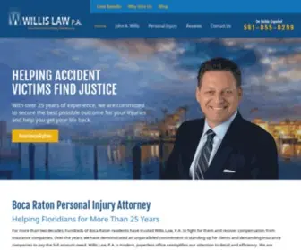 Willislaw.com(Boca Raton Personal Injury Lawyer) Screenshot