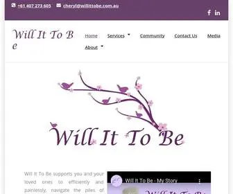 Willittobe.com.au(Will It To Be) Screenshot