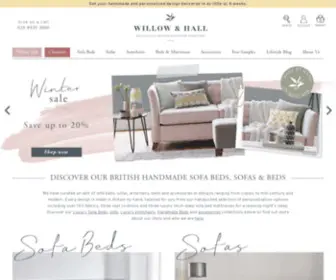 Willowandhall.co.uk(Handmade Luxury British Sofas & Sofa Beds) Screenshot