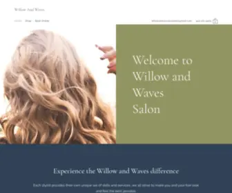 Willowandwavessalon.com(Willow and Waves) Screenshot