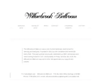 Willowbrookballroom.com(Willowbrookballroom) Screenshot