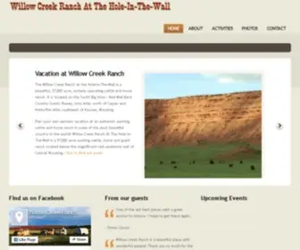 Willowcreekranch.com(Willow Creek Ranch at the Hole in the Wall) Screenshot