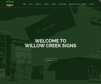 Willowcreeksigns.com(Willow Creek Signs) Screenshot