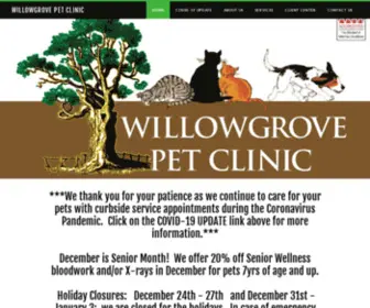 Willowgrovepetclinic.com(WillowGrove Pet Clinic) Screenshot