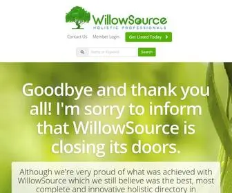 Willowsource.com(Holistic Practitioner Directory) Screenshot