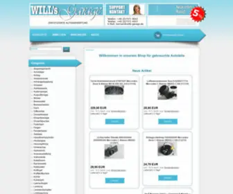 Wills-Garage.de(Gebrauchte Autoteile und gebrauchte Autoersatzteile) Screenshot