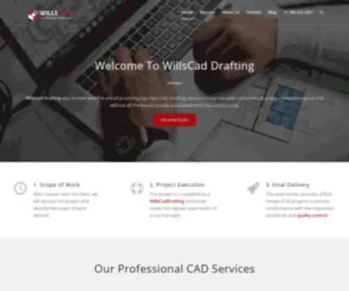 Willscaddrafting.com(WillsCad Drafting) Screenshot