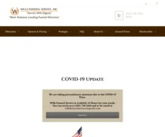 Willsfuneralservice.com(West Alabama Leading Funeral Directors) Screenshot