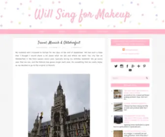 Willsingformakeup.com(Will Sing for Makeup) Screenshot