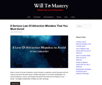 Willtomastery.com(Will to Mastery) Screenshot