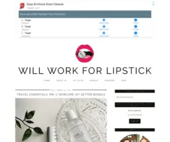 Willworkforlipstick.com(Beauty Blog) Screenshot