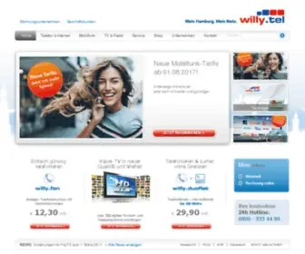Willy-Tel.de(Internet Telefon TV Mobilfunk Hamburg) Screenshot