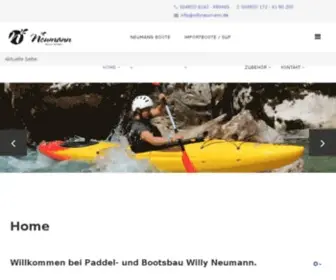 Willyneumann.com(Online Paddelshop) Screenshot