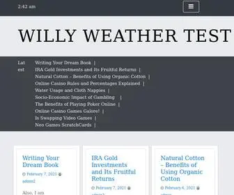 Willyweathertest.co.uk(Willy Weather Test) Screenshot