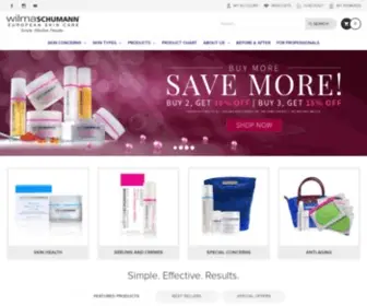 Wilmaschumann.com(Wilma Schumann Skin Care) Screenshot