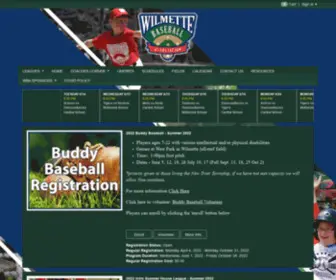 Wilmettebaseball.org(Wilmette Baseball Association) Screenshot