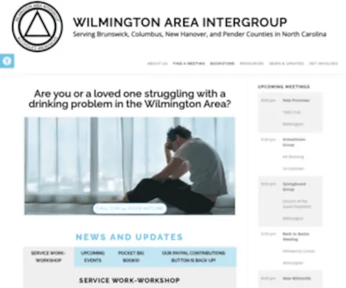 Wilmingtonaa.us(Wilmington Area Intergroup) Screenshot