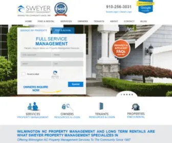 Wilmingtonforrent.com(Sweyer Property Management) Screenshot