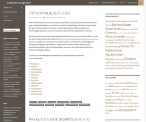 Wilsen.de(Familienforschung Masch) Screenshot