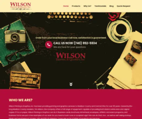 Wilson-Printing.com(Wilson Printing and Graphics) Screenshot