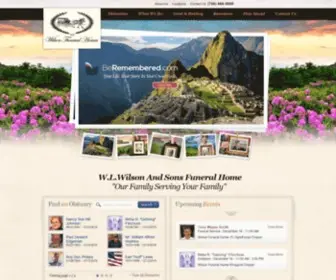 Wilsonfuneralhome.com(W. L. Wilson & Sons Funeral Home) Screenshot