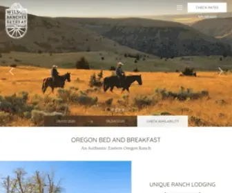 Wilsonranchesretreat.com(Our Oregon bed and breakfast ranch) Screenshot