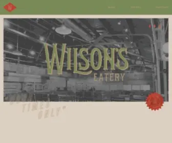 Wilsonseatery.com(Wilson’s Eatery) Screenshot