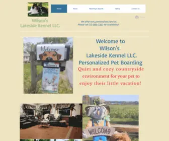 Wilsonslakesidekennels.com(Pet Sitting) Screenshot