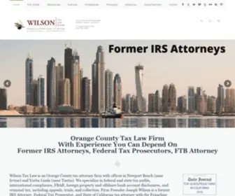 Wilsontaxlaw.com(Newport Beach Tax Attorney) Screenshot