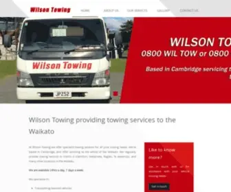 Wilsontowing.co.nz(Wilson Towing offering towing services in Cambridge) Screenshot