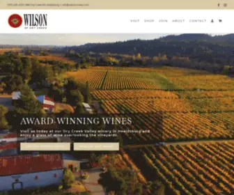 Wilsonwinery.com(A Family Owned Winery in Dry Creek Valley) Screenshot