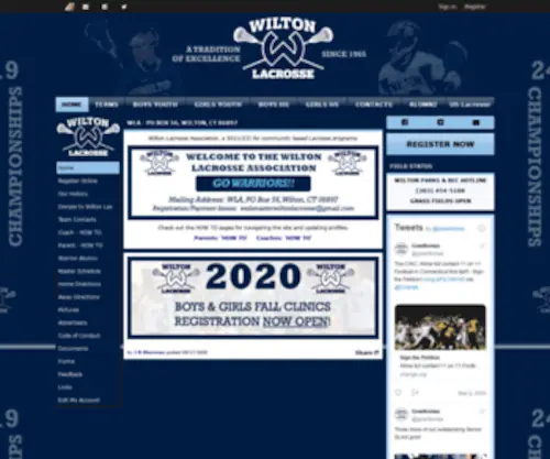 Wiltonlax.com(Wilton Lacrosse) Screenshot