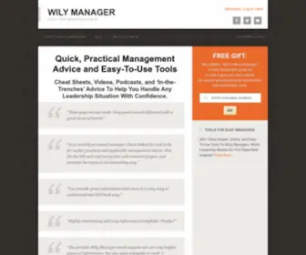 Wilymanager.com(Just-in-Time Management Advice) Screenshot