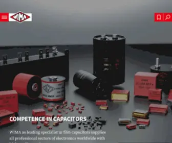 Wima.com(Competence in Capacitors Startseite) Screenshot