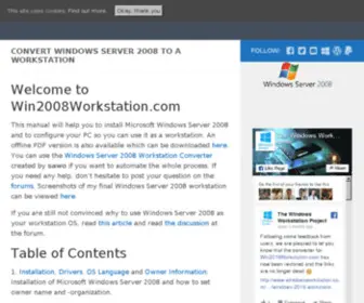 Win2008Workstation.com(Convert your Windows Server 2008 to a Workstation) Screenshot