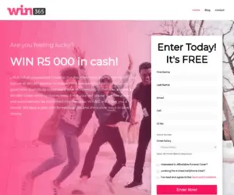Win365.co.za(Win356 Enter Today and Win 365 Days a Year) Screenshot
