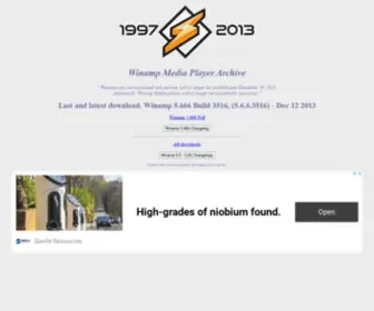 Winamparchive.org(Winamp Archive) Screenshot