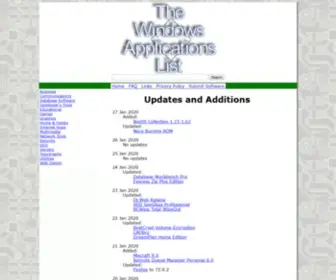Winappslist.com(The Windows Applications List) Screenshot