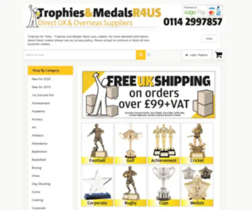 Winatrophy.co.uk(Trophies for Titles) Screenshot