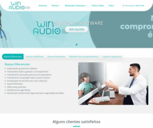 Winaudio.com.br(Tecnologia em Gerenciamento Audiológico) Screenshot