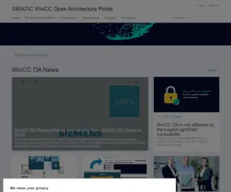 Winccoa.com(WinCC Open Architecture) Screenshot